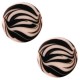 Polaris cabochon Plat 12mm zebra Light vintage rose